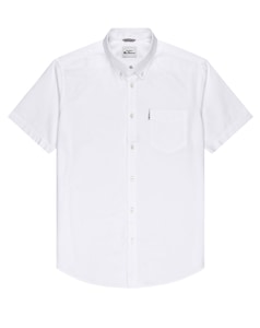 Ben Sherman Oxford Kurzarmhemd Weiß